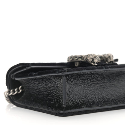 Gucci Velvet GG Monogram Super Mini Dionysus Shoulder Bag Black 8 of 10