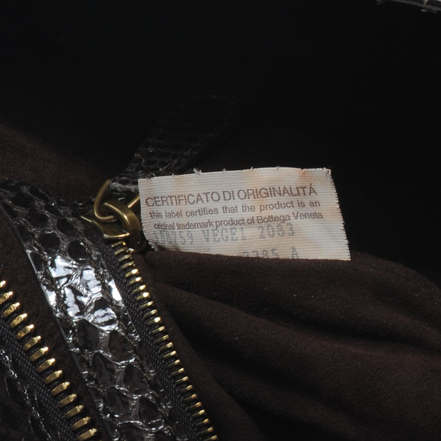 Intrecciato Snakeskin Burnished