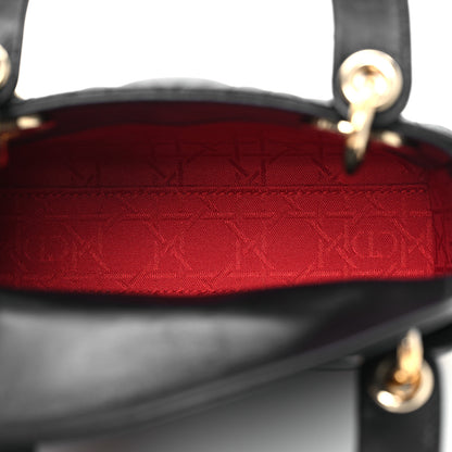 Christian Dior Lambskin Cannage Mini Lady Dior Black 6 of 11