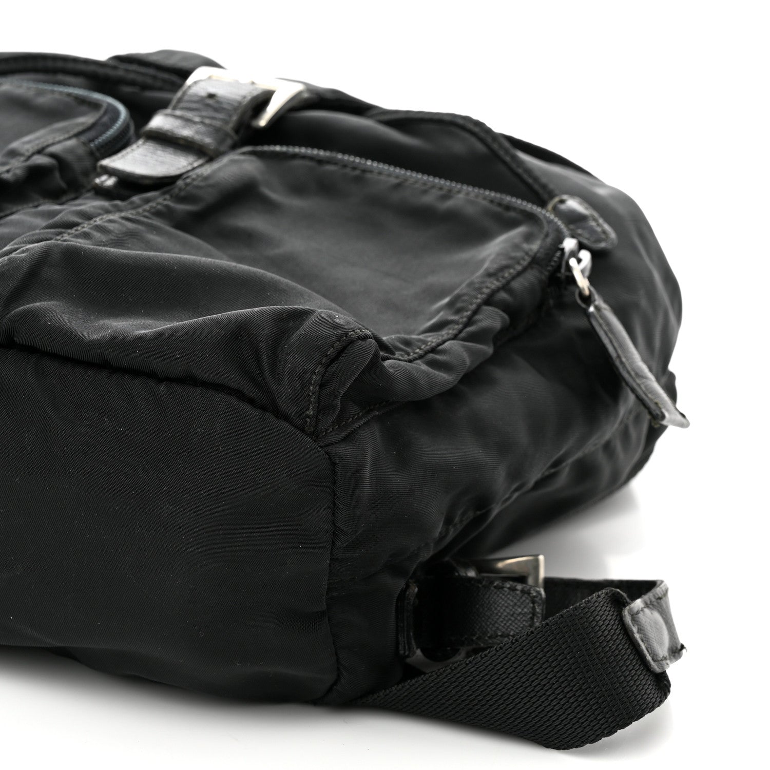 Prada Tessuto Nylon Saffiano Small Backpack Black 10 of 15