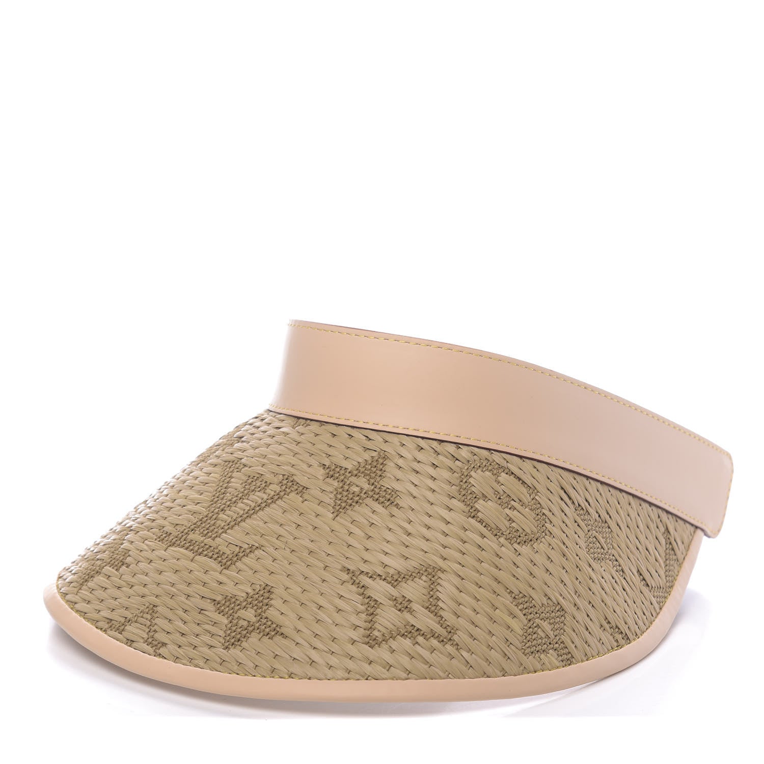 Louis Vuitton Calfskin Raffia Monogram Strawgram Visor Natural 1 of 6