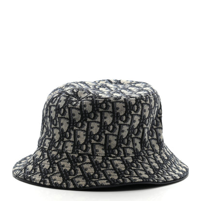 Christian Dior Oblique Jacquard Bucket Hat L Blue 6 of 9