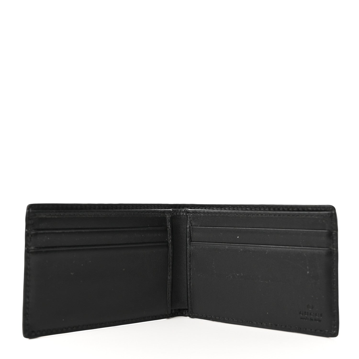 Gucci Calfskin GG Tennis Embossed Bi-Fold Wallet Black 5 of 13