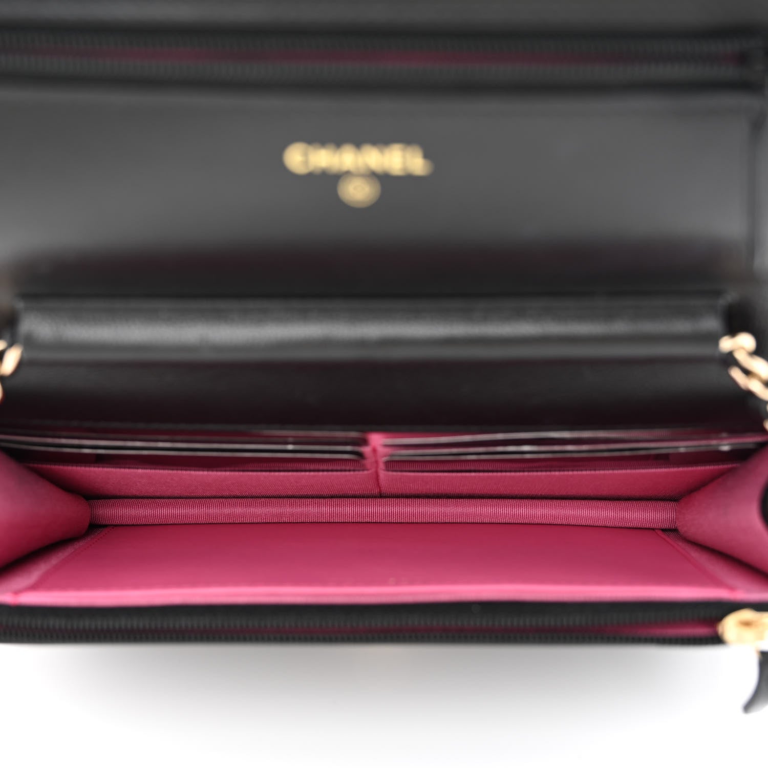 Chanel Goatskin Quilted Timeless CC Wallet On Chain WOC Black 5 of 13