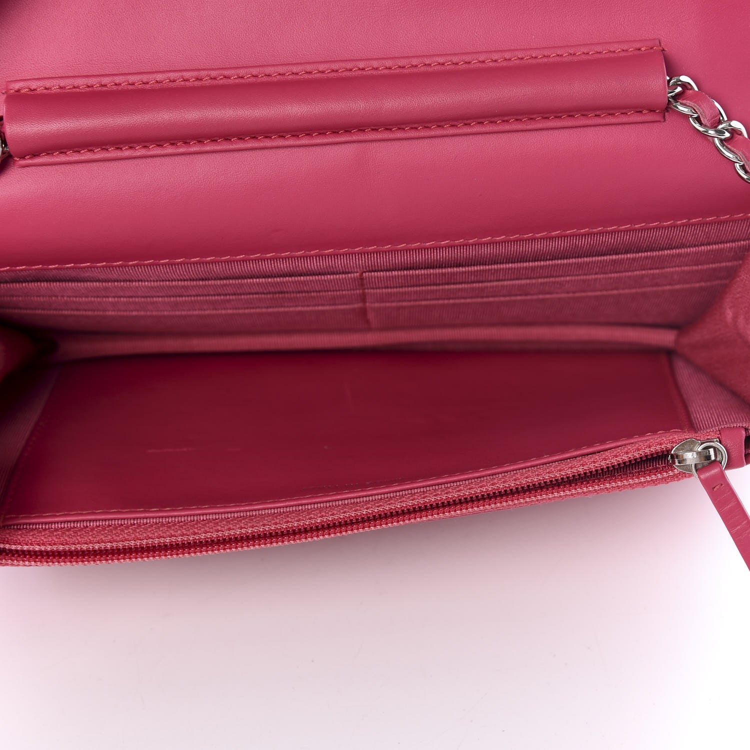 Chanel Patent Quilted Wallet On Chain WOC Pink 4 of 10