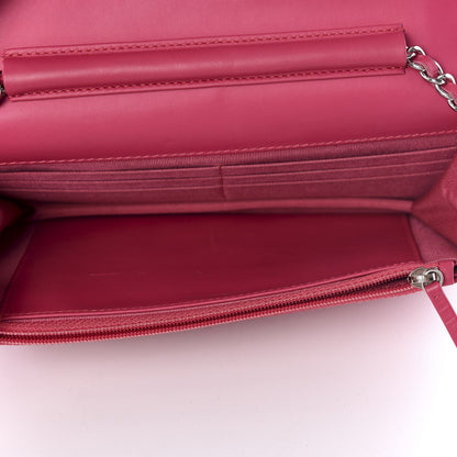 Chanel Patent Quilted Wallet On Chain WOC Pink 4 of 10
