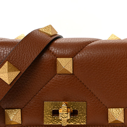 Valentino Garavani Grained Calfskin Large Roman Stud Shoulder Bag Selleria 7 of 9
