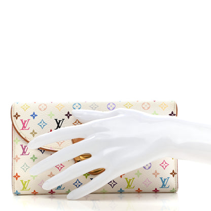 Louis Vuitton Monogram Multicolor Eugenie Wallet White Litchi 2 of 7