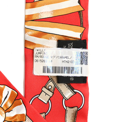 Hermes Silk Jumping Twilly Rouge Vif Caramel 4 of 4