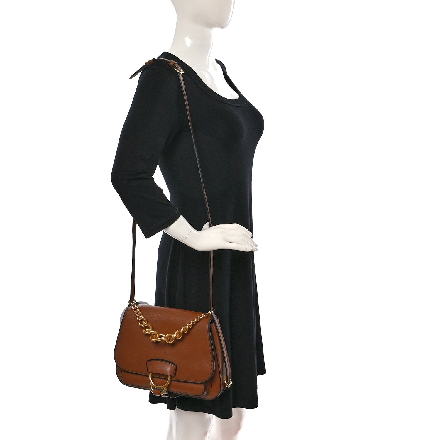 Miu Miu Goatskin Madras Dahlia Satchel Brandy 2 of 8