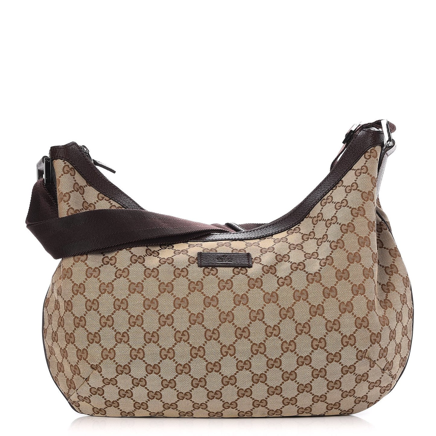 Monogram Medium Half Moon Hobo Dark Brown
