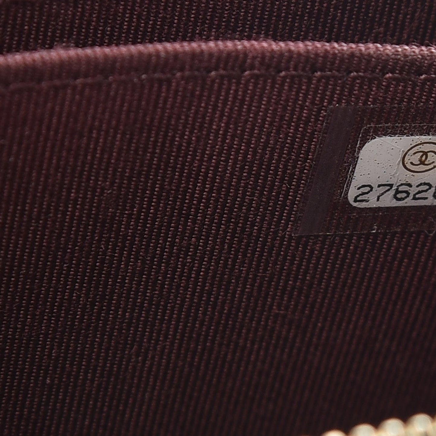 Caviar Chevron Quilted Zip Coin Purse Black