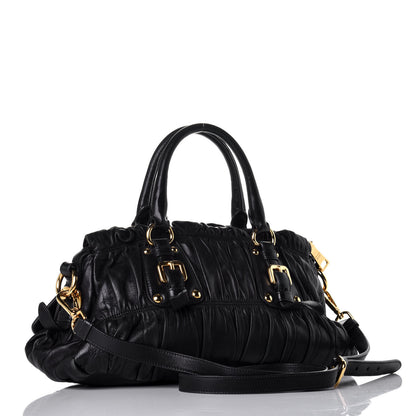 Prada Nappa Gaufre Shopping Satchel Black 4 of 10