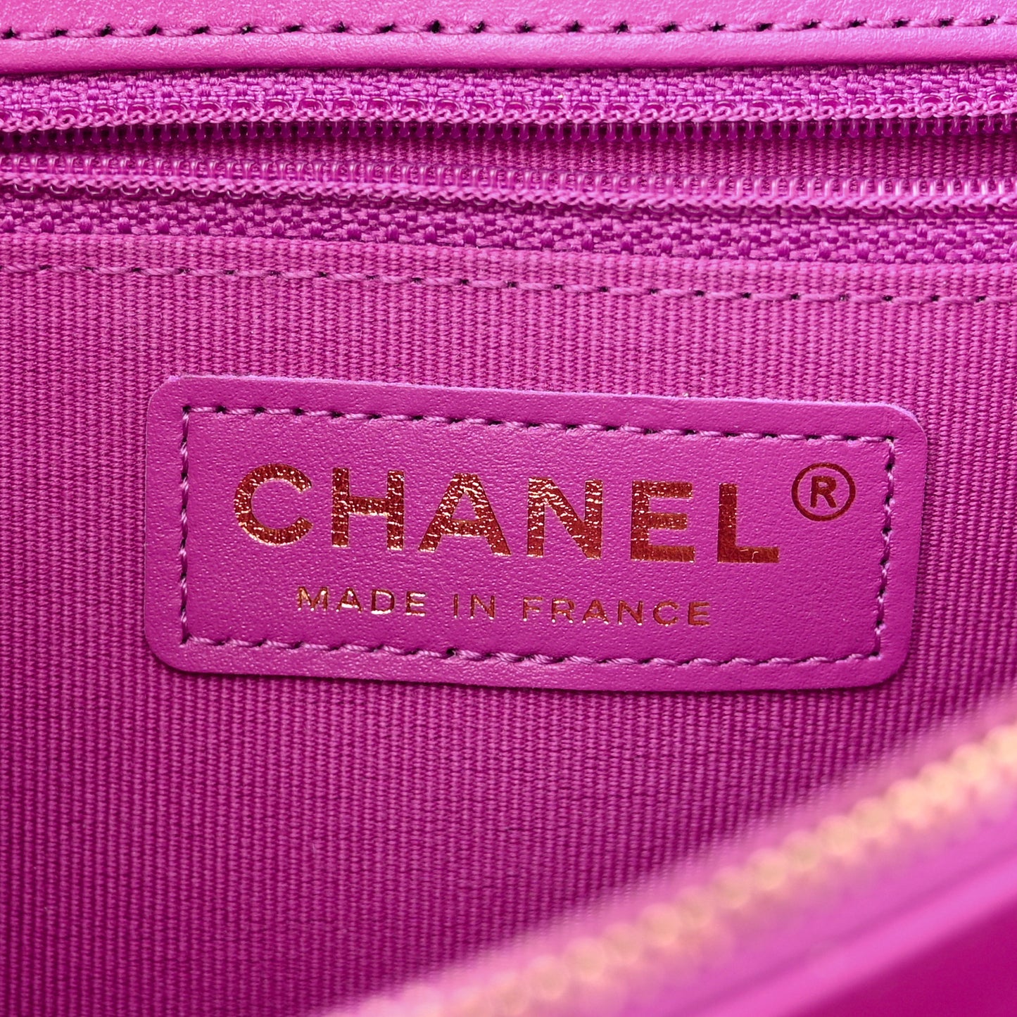 Calfskin Quilted Mini Dual Handle Chain Flap Bag Purple