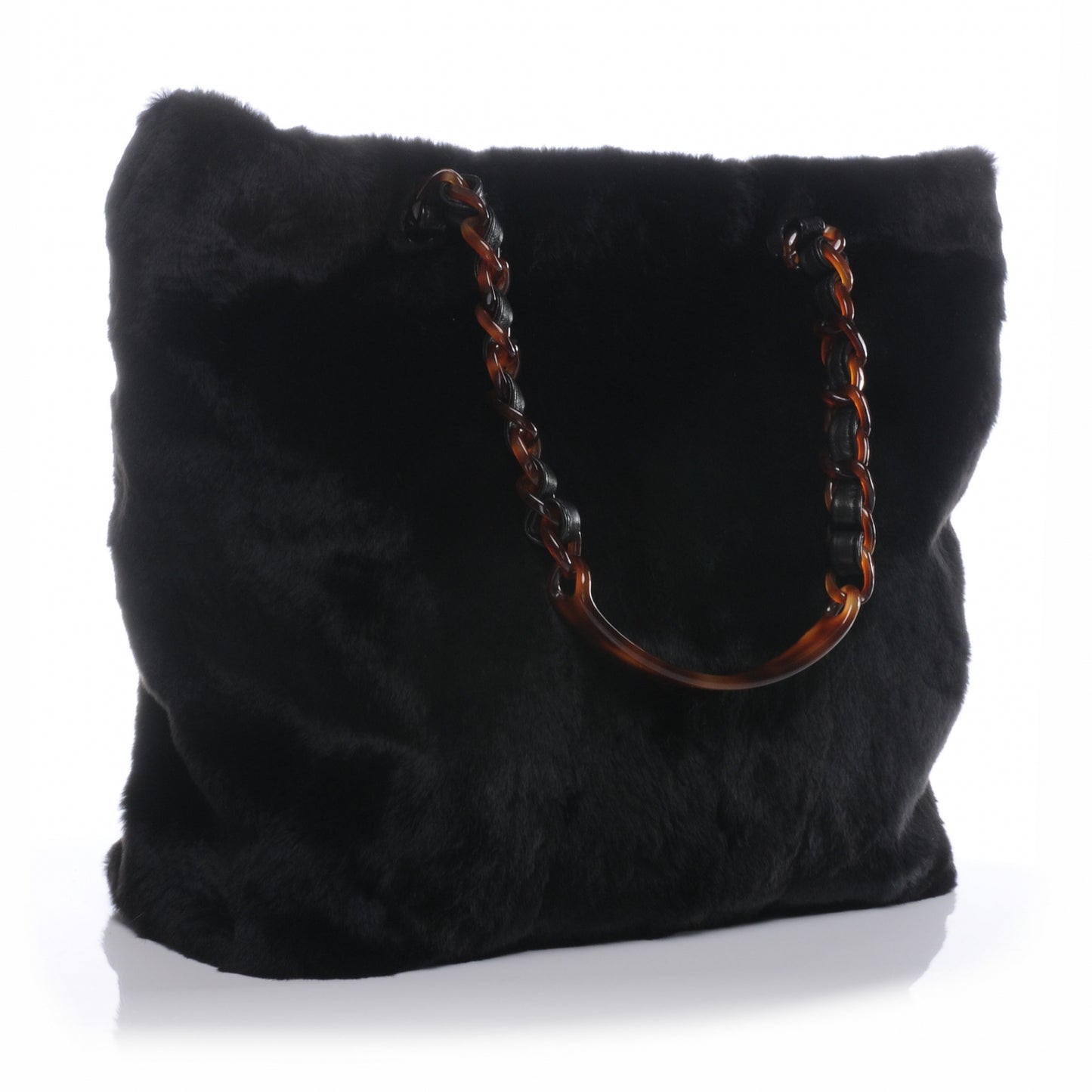 Orylag Rabbit Fur Tote Black