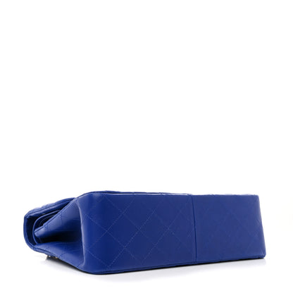 Chanel Lambskin Quilted Jumbo Double Flap Dark Blue 4 of 11