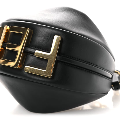 Fendi Vitello Grace Matte Mini Fendigraphy Hobo Bag Black 10 of 13