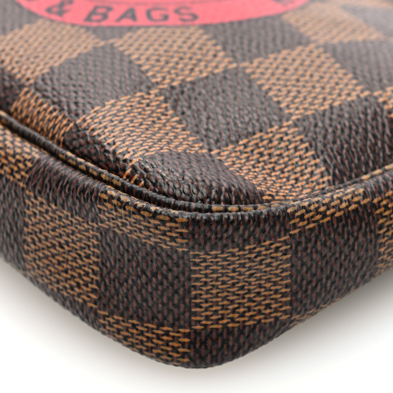 Louis Vuitton Damier Ebene Complice Trunks and Bags Mini Pochette Accessories Red 9 of 9