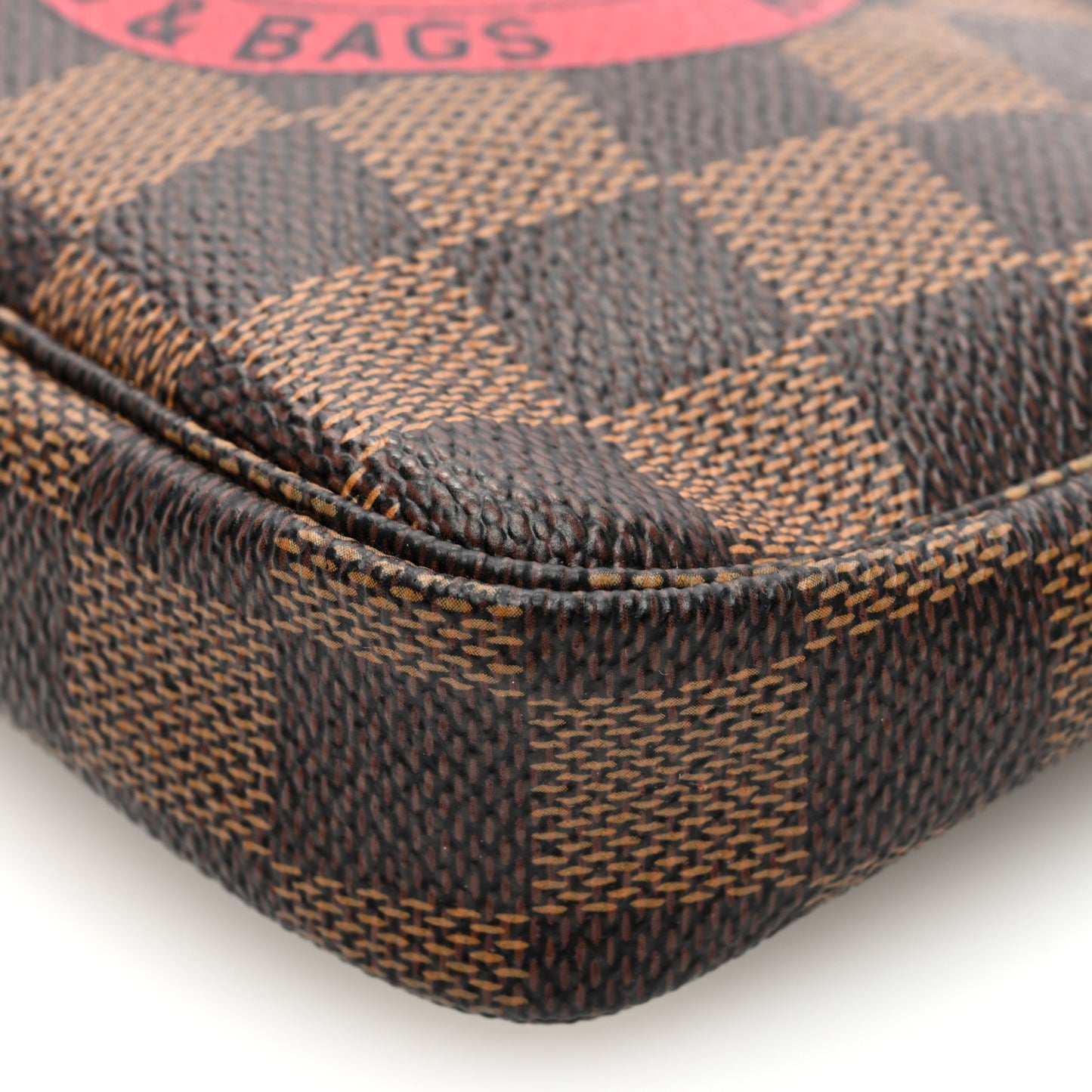 Damier Ebene Complice Trunks and Bags Mini Pochette Accessories Red