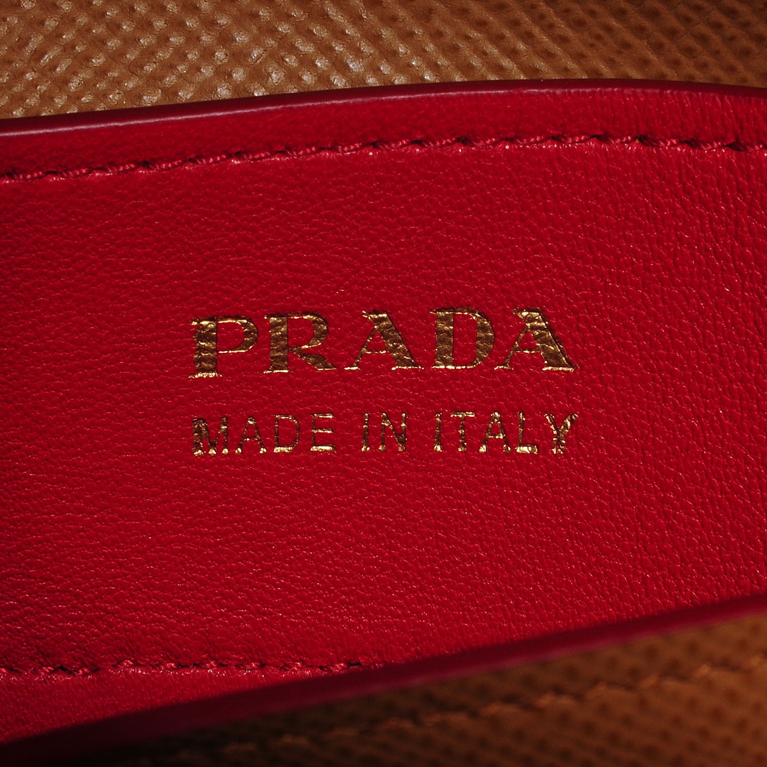 Prada Saffiano Cuir Medium Double Bag Caramel 10 of 10