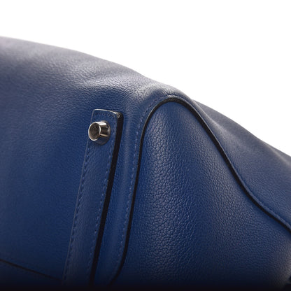 Christian Dior Supple Grained Calfskin Large Open Bar Tote Blue 10 of 12