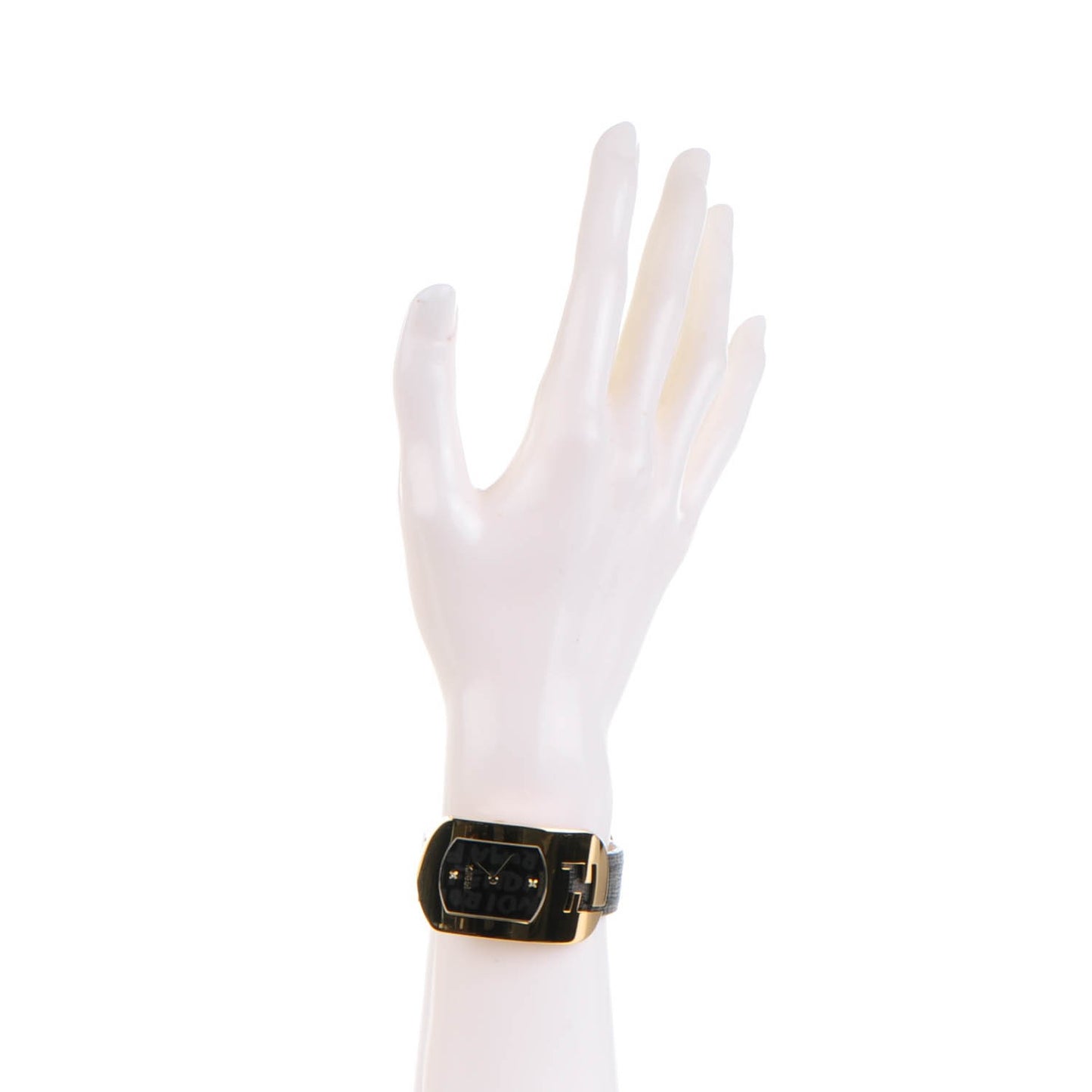 Stainless Steel Calfskin Diamond 29mm Chameleon Graffiti Quartz Watch Black