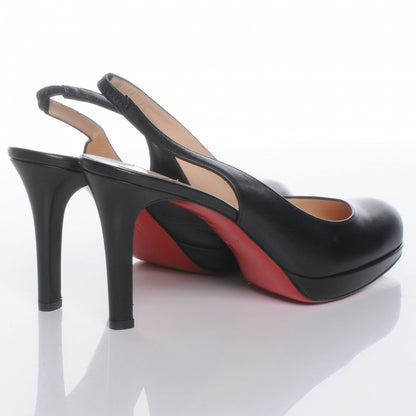 Christian Louboutin Leather Slingback Pumps Black 38.5 4 of 7