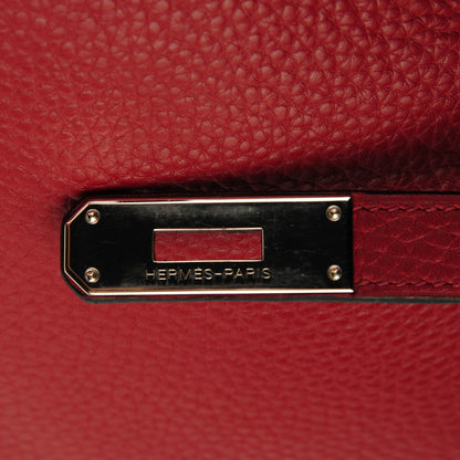 Hermes Taurillon Clemence Birkin 35 Rouge H 18 of 19