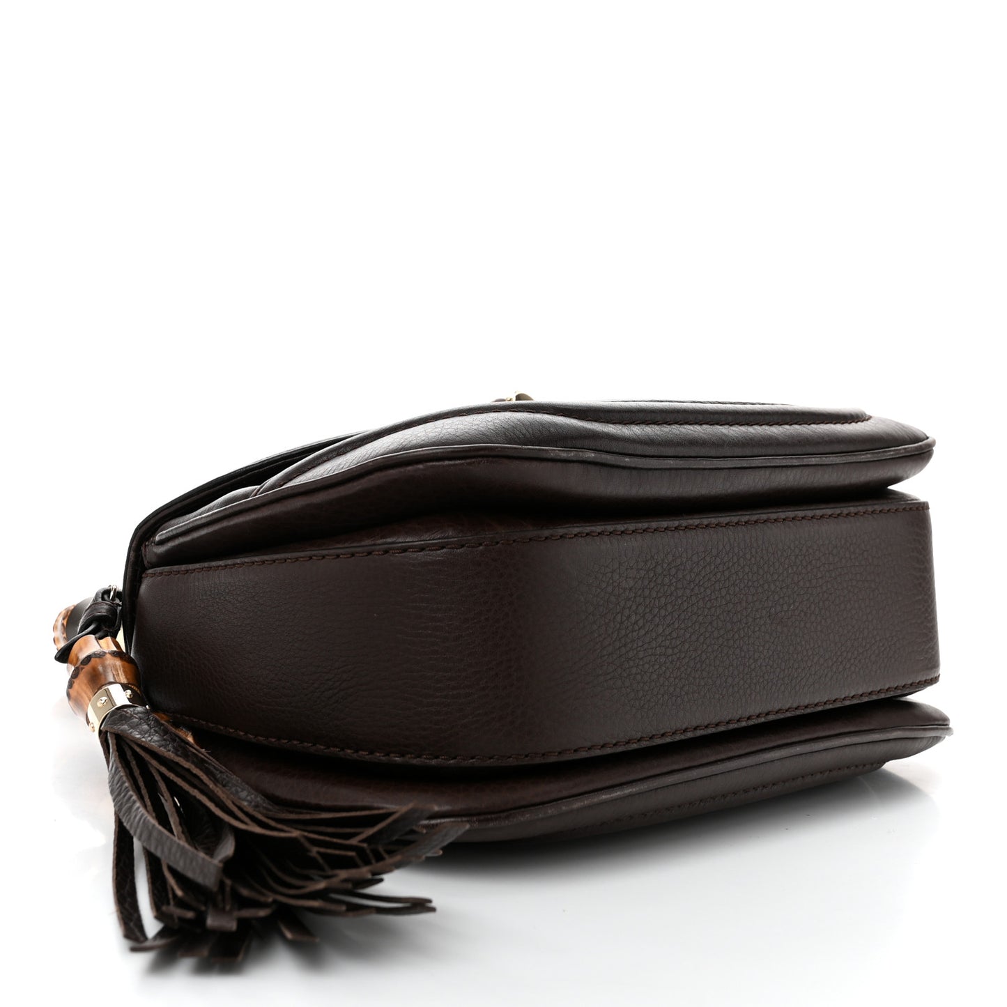 Calfskin Medium New Bamboo Top Handle Bag Brown