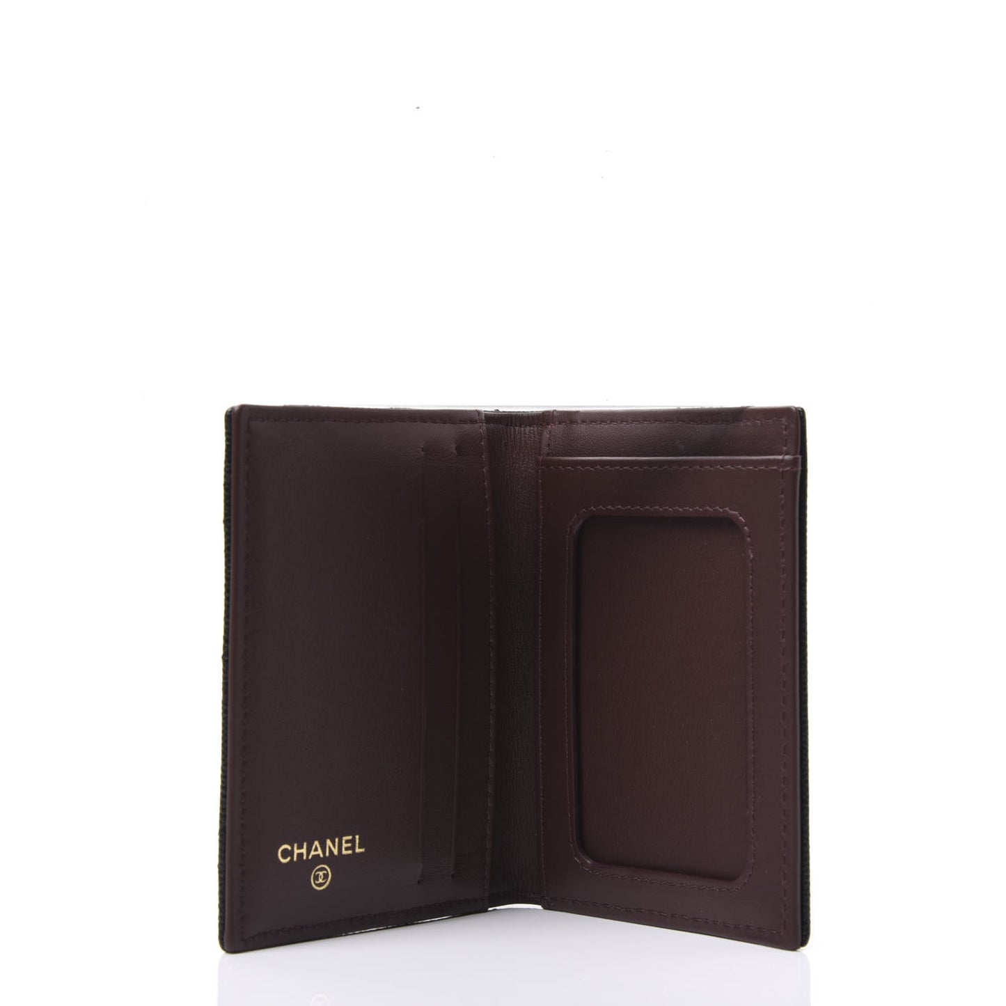 Caviar Quilted Card Holder Wallet Black