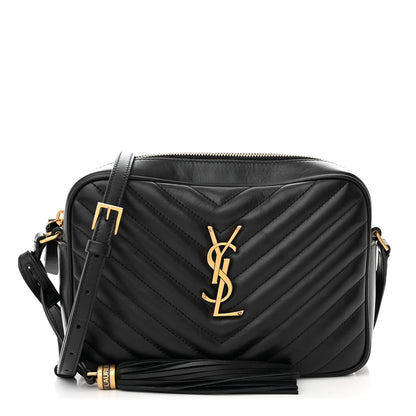 Saint Laurent Calfskin Matelasse Monogram Lou Camera Bag Black 1 of 11