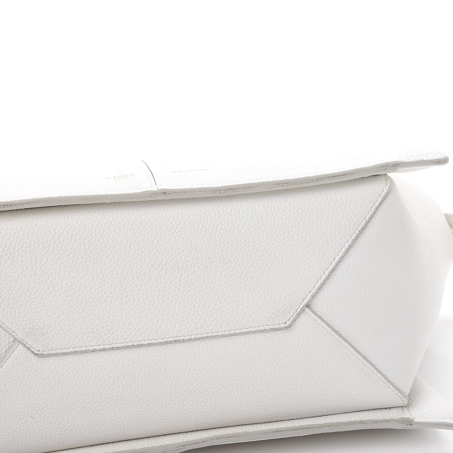 Celine Baby Grained Calfskin Small Tri-Fold Bag White 11 of 11