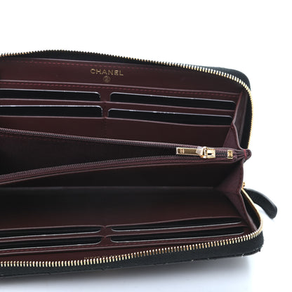 Chanel Caviar Quilted Large Gusset Zip Around Wallet Black 5 of 10