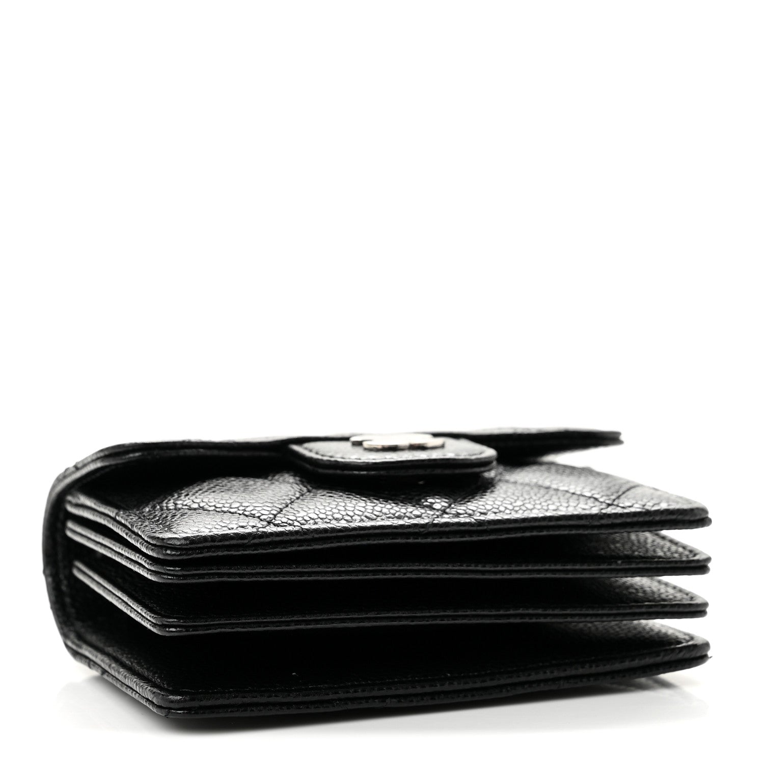Chanel Caviar Quilted Flap Card Holder On Chain Black 4 of 11