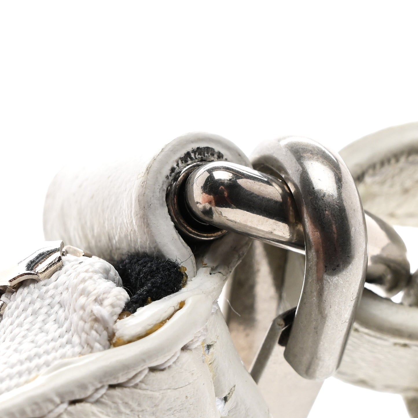 Agneau Arena Le Cagole Mini Purse With Chain Optic White