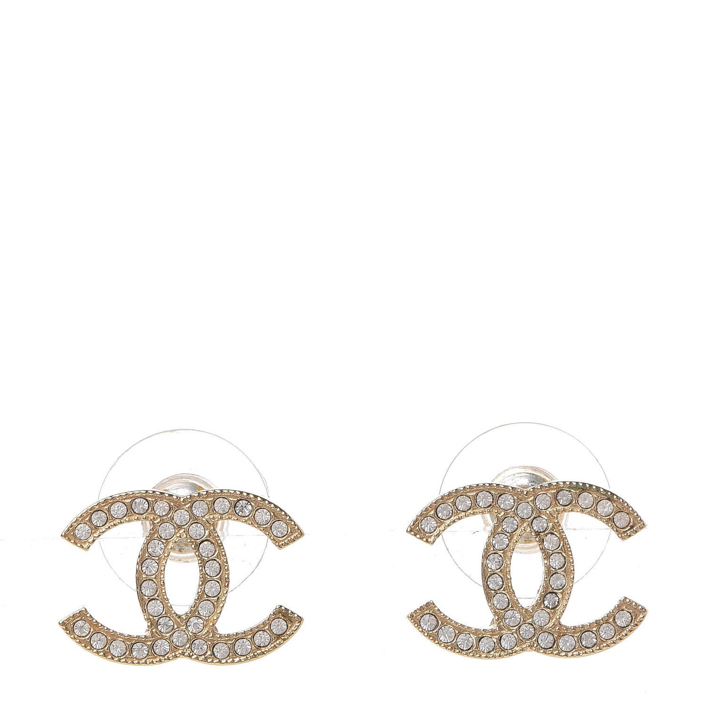 Crystal CC Earrings Gold