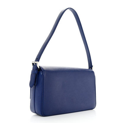 Prada Saffiano Lux Shoulder Bag Bluette 2 of 10