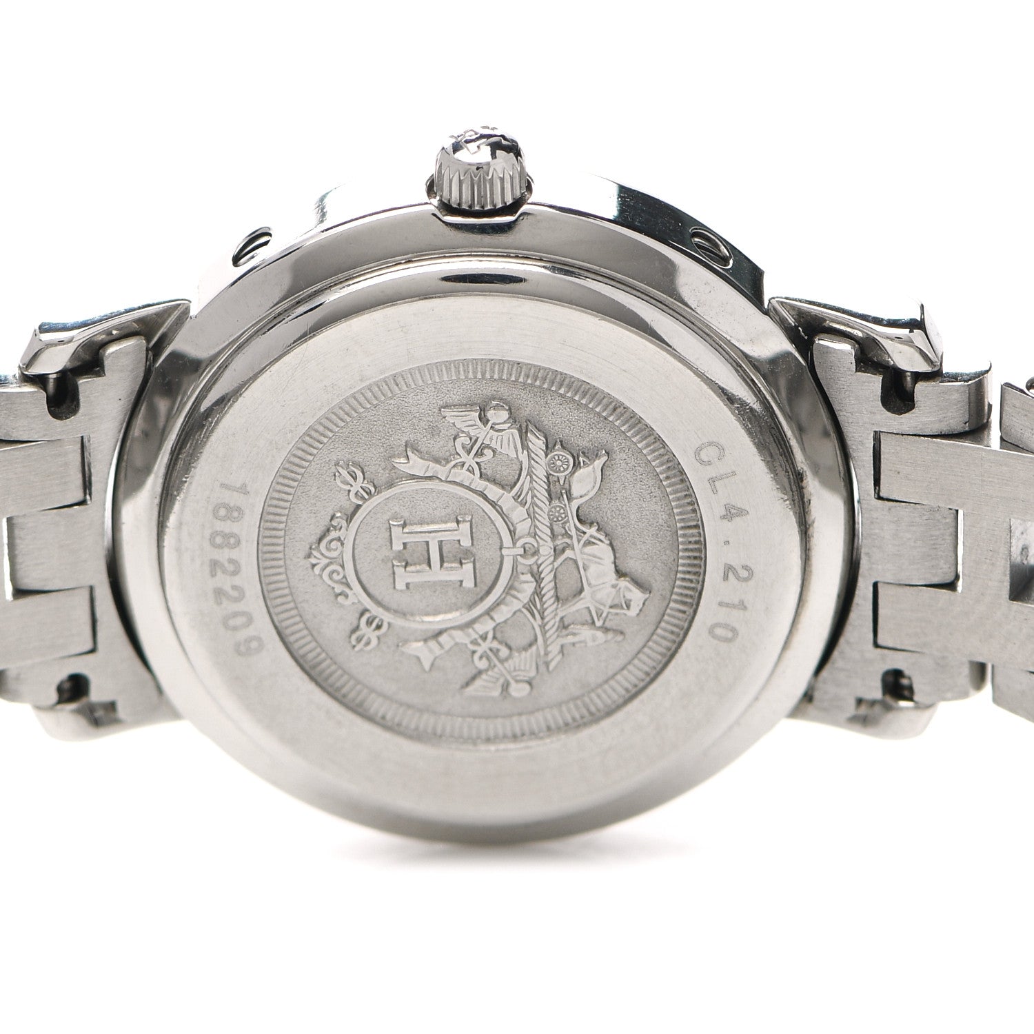 Hermes Stainless Steel 24mm Clipper Quartz Watch White 8 of 8