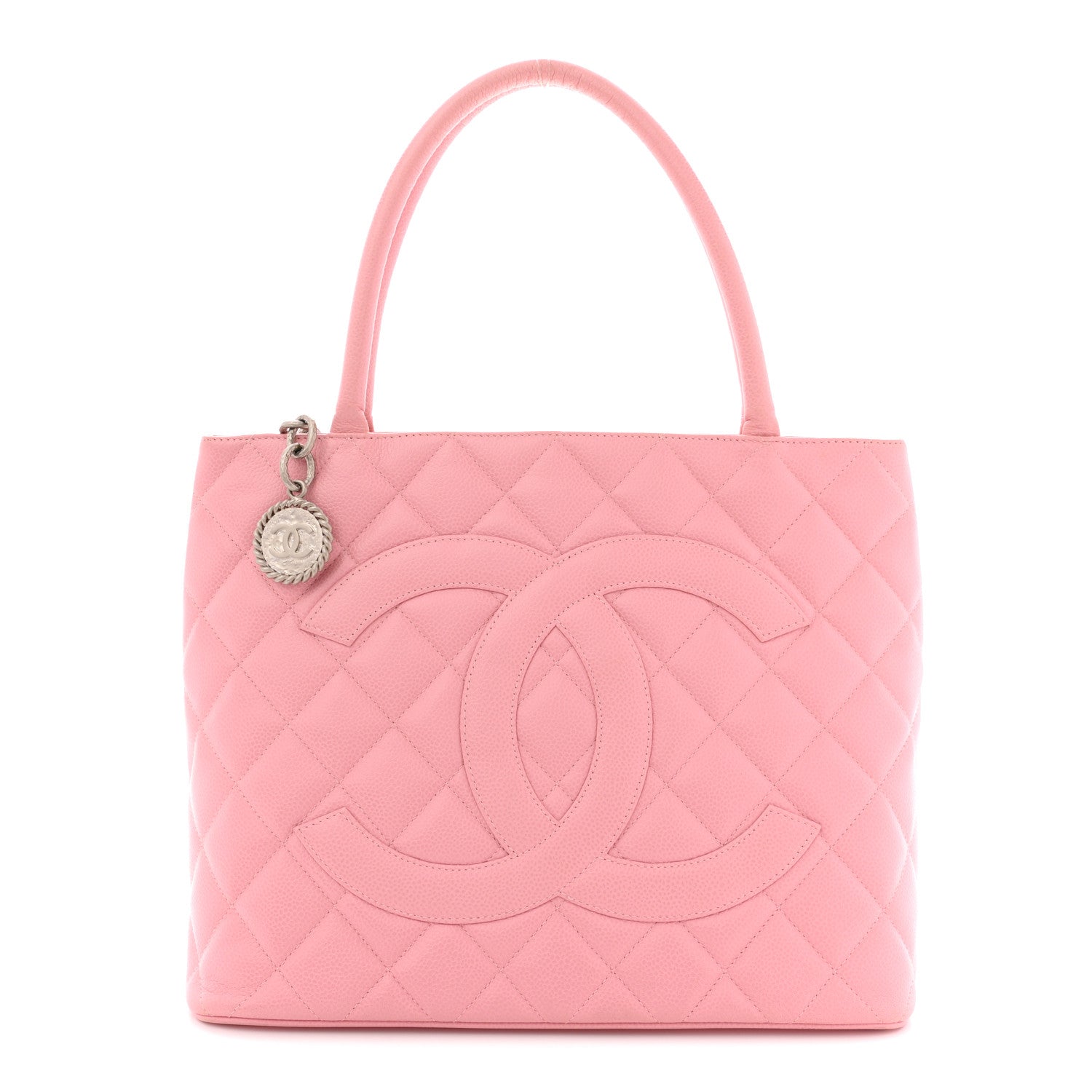 Chanel Caviar Medallion CC Tote Light Pink 1 of 13