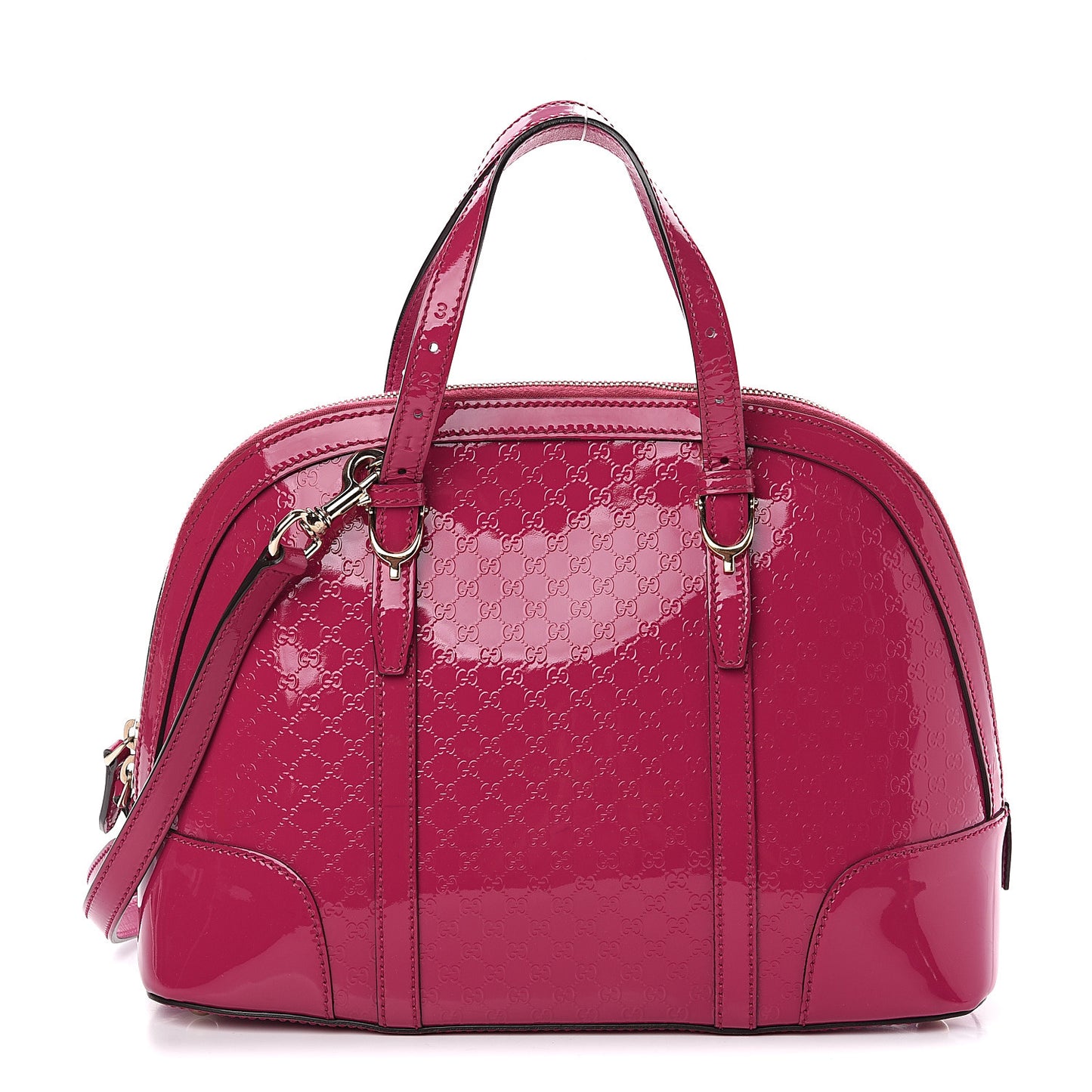 Patent Microguccissima Small Nice Top Handle Dome Bag Bright Bouganville