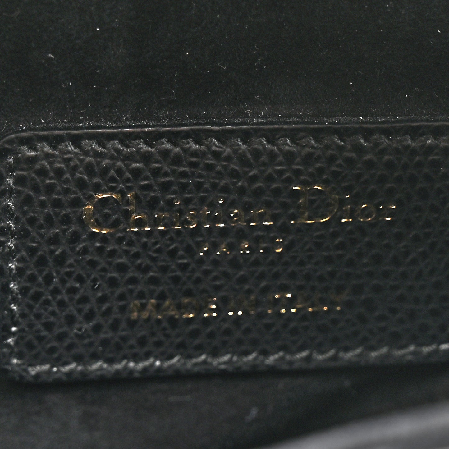 Grained Calfskin Mini Saddle Bag Black