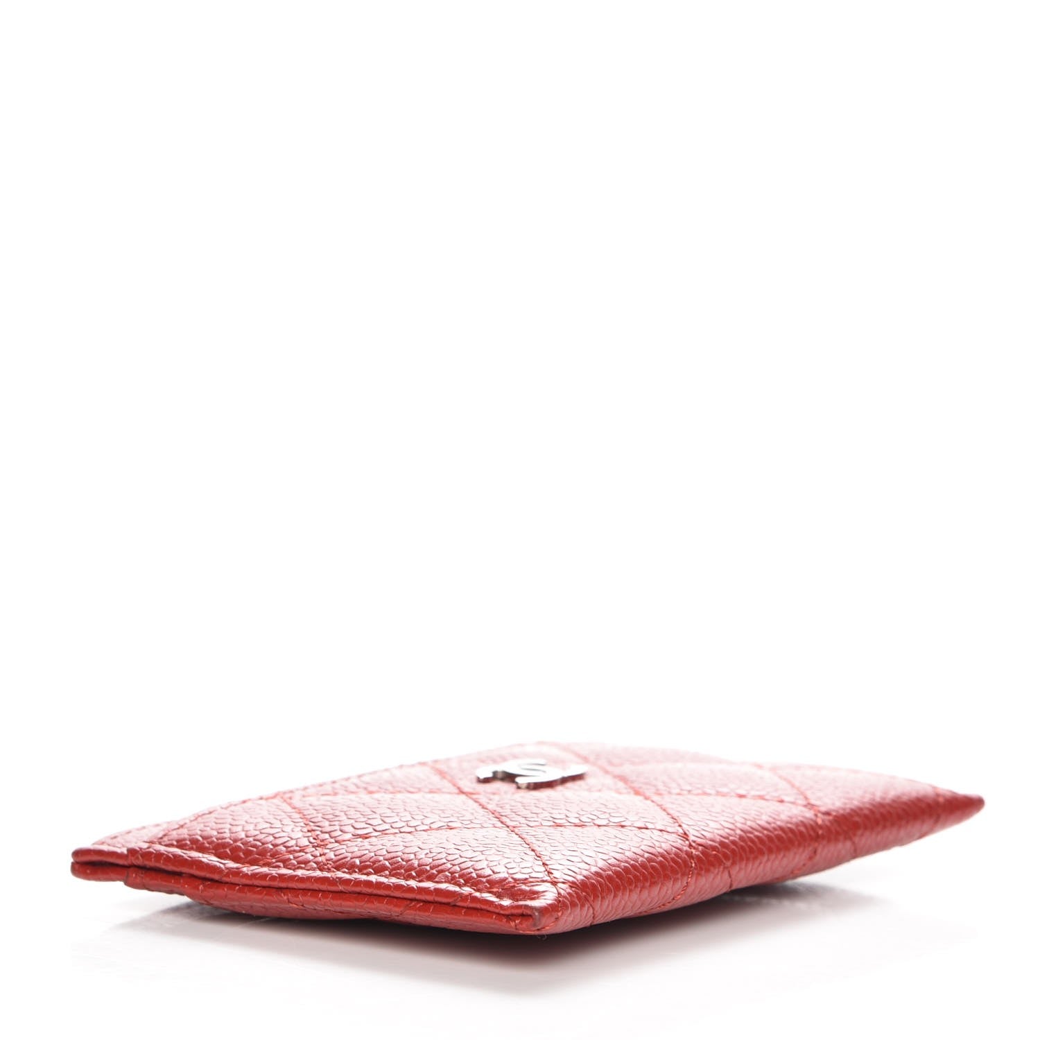 Chanel Caviar Quilted Card Holder Red 8 of 9