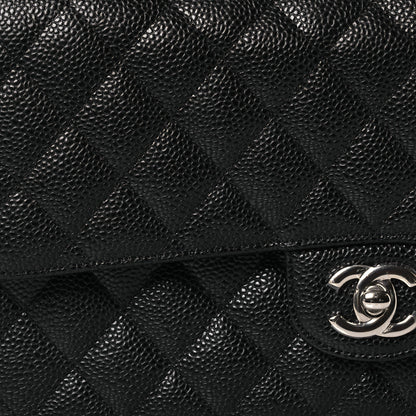 Chanel Caviar Quilted Medium Double Flap Black 8 of 14