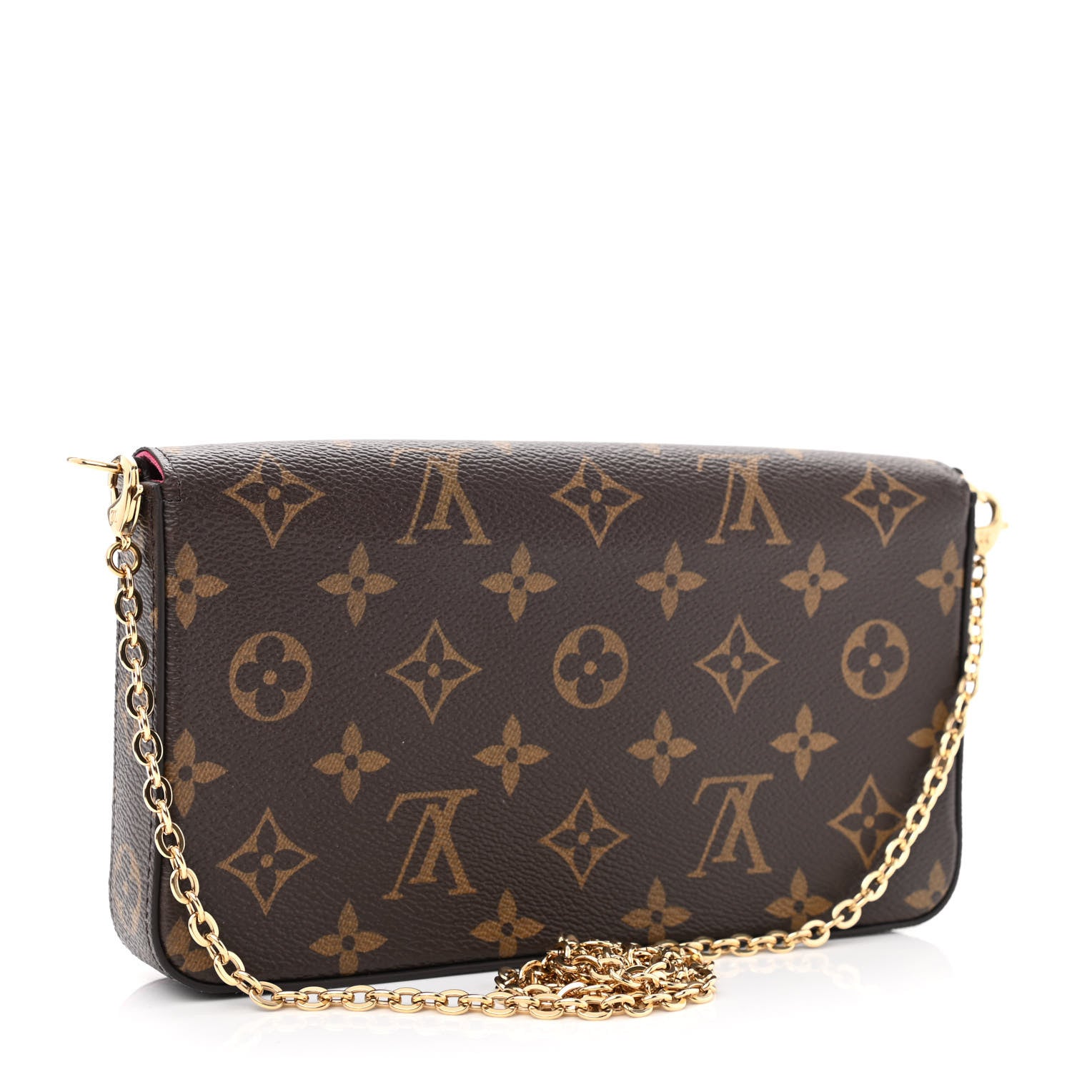 Louis Vuitton Monogram 2021 Christmas Animation Hollywood Pochette Felicie Chain Wallet Fuchsia 4 of 13