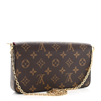 Louis Vuitton Monogram 2021 Christmas Animation Hollywood Pochette Felicie Chain Wallet Fuchsia 4 of 13
