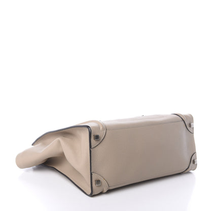 Celine Drummed Calfskin Shoulder Luggage Dune 4 of 9