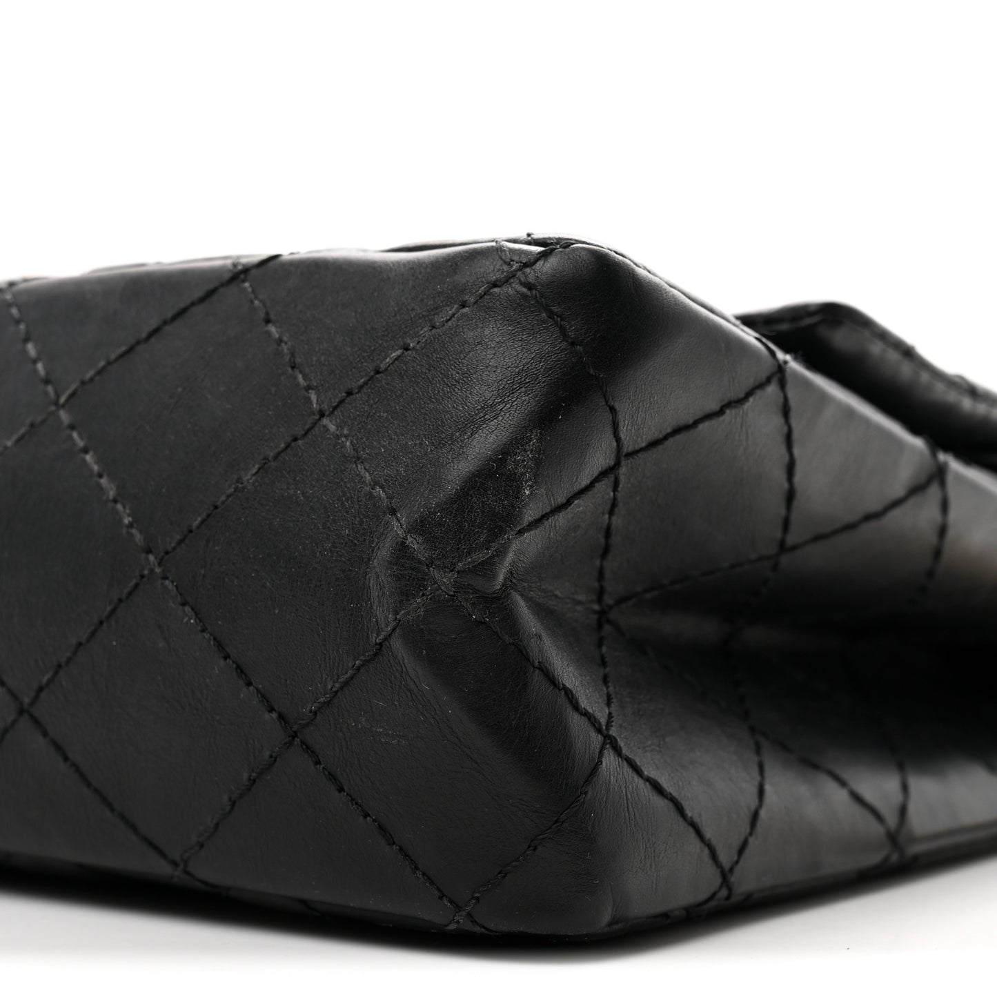 Aged Calfskin Quilted 2.55 Reissue 226 Flap Black