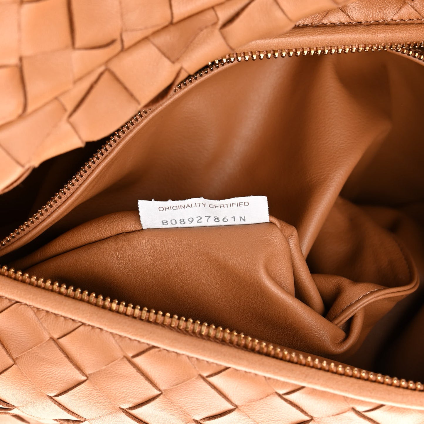 Nappa Intrecciato Small Jodie Caramel