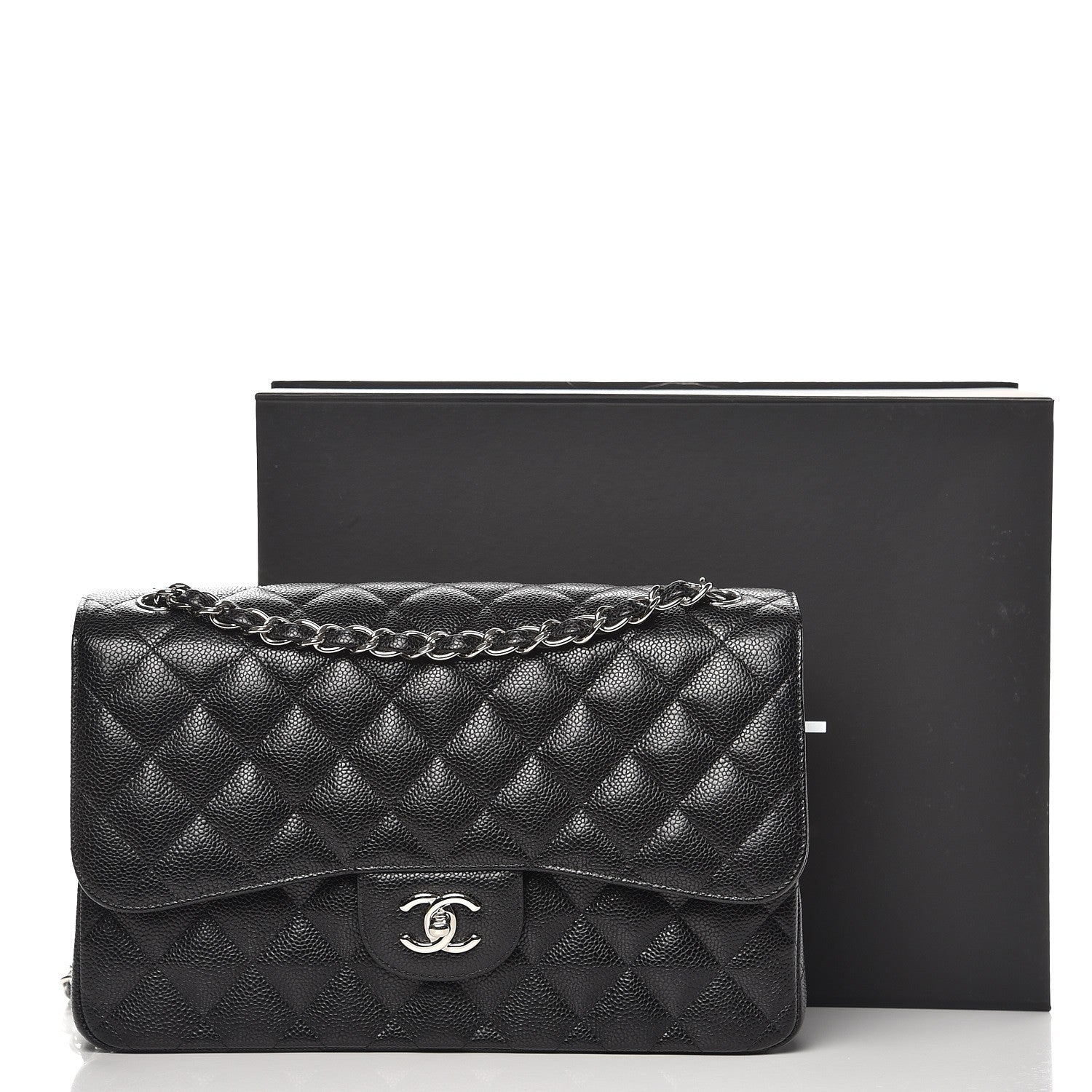 Chanel Caviar Quilted Jumbo Double Flap Black 9 of 9
