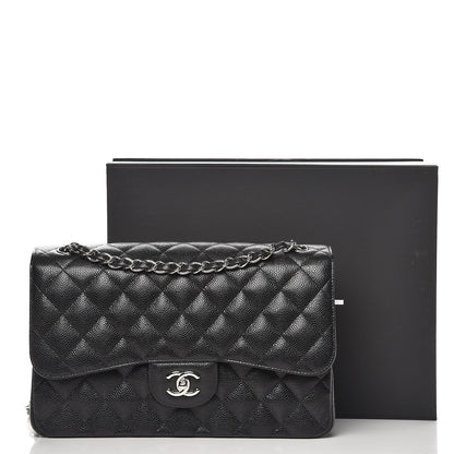 Chanel Caviar Quilted Jumbo Double Flap Black 9 of 9